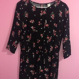H&M Floral Black Dress